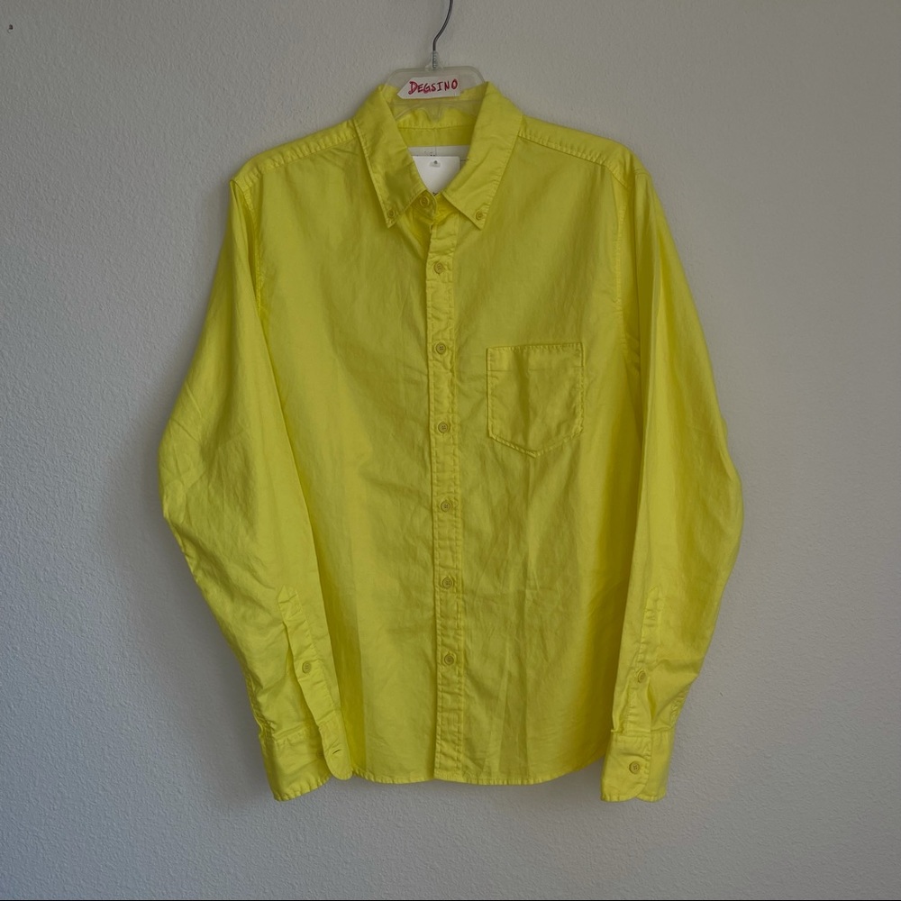 Entireworld Yellow Casual Button Down Shirt